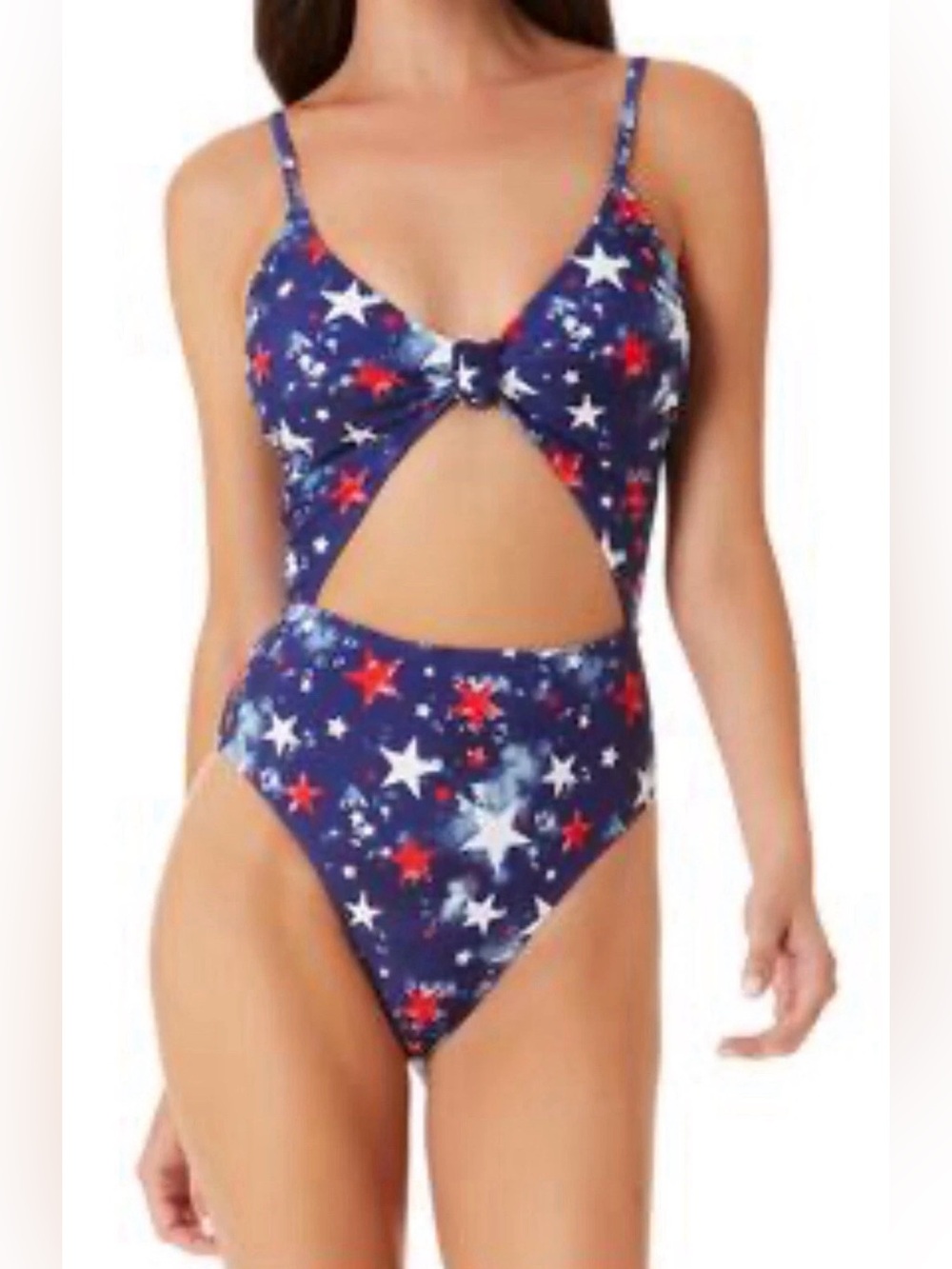 California Waves Women Juniors' Splatter-Star Cut-Out One-Piece Size XL $39.99 - Picture 1 of 5